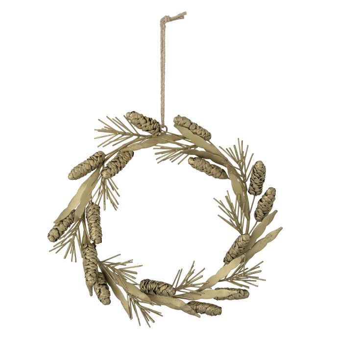 Bloomingville / Dekorativní věnec Adera Brass Metal 34 cm