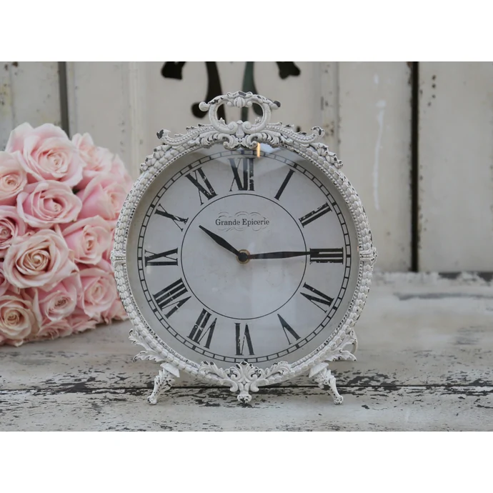 Chic Antique / Stolné hodiny Antique white