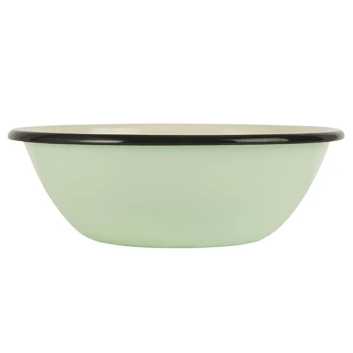 Ib Laursen / Smaltovaná miska Light Green Ø16,5cm