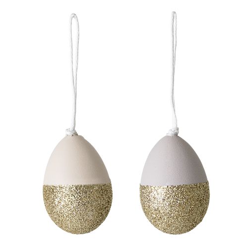 Bloomingville / Mini velikonoční vajíčka Gold glitter - set 2 ks