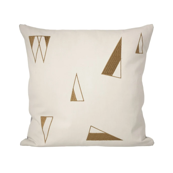 Ferm Living / Bavlněný polštář s výšivkou Mint