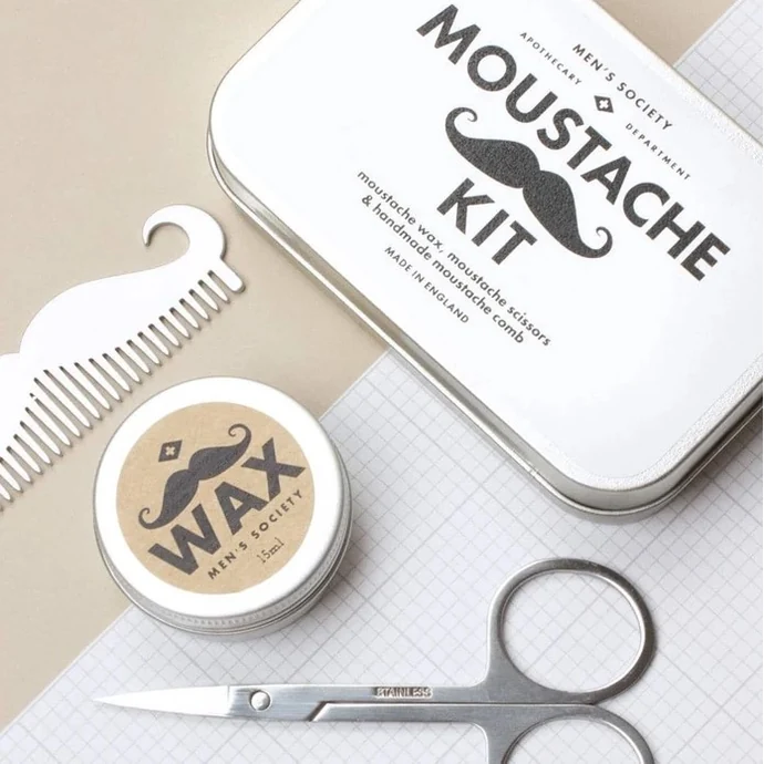 Men's Society / Sada pre starostlivosť o fúzy Moustache Kit