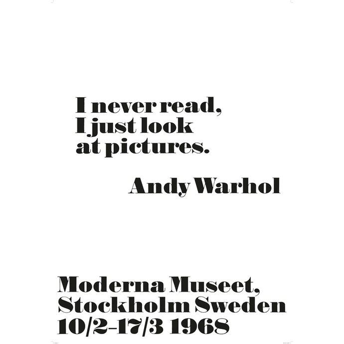 Andy Warhol / Plagát Andy Warhol - I never read