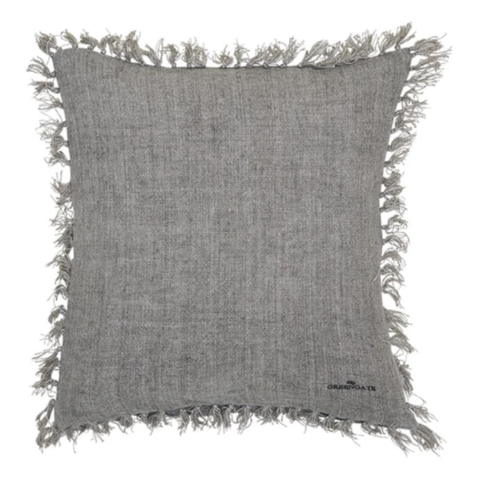 GREEN GATE / Povlak na polštář Heavy linen warm grey