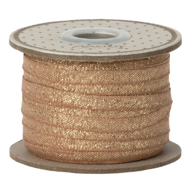 Maileg / Dekoratívna stuha Vintage Rose/Gold - 25 m