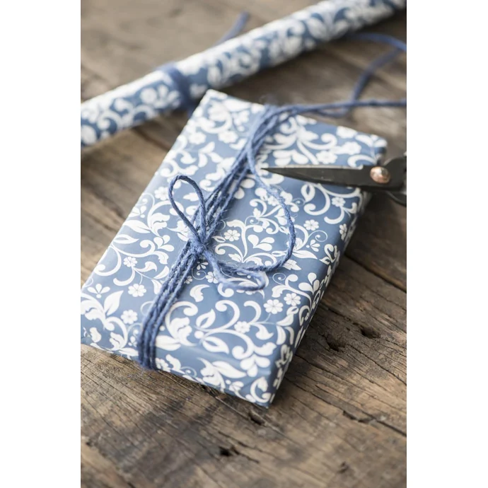 IB LAURSEN / Balicí papír Flower pattern Blue - 10 m (široký)