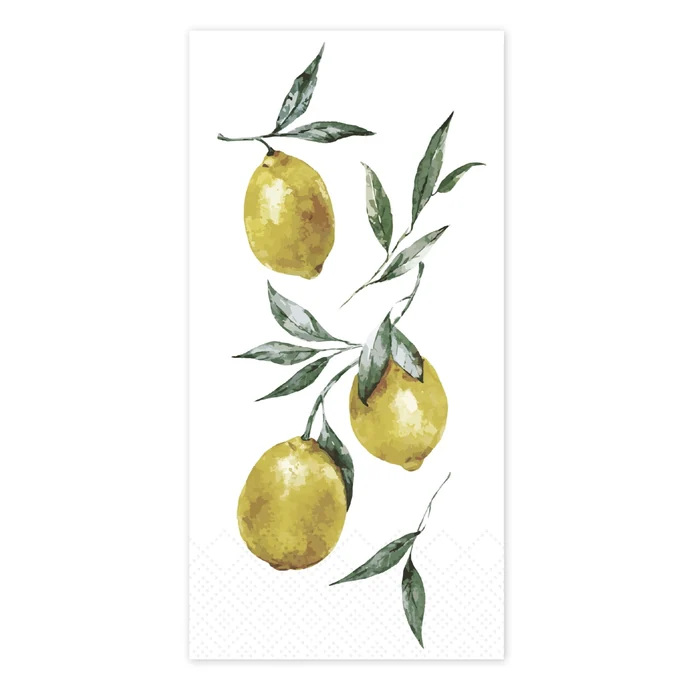 Chic Antique / Papírové ubrousky Lemon White – 16 ks