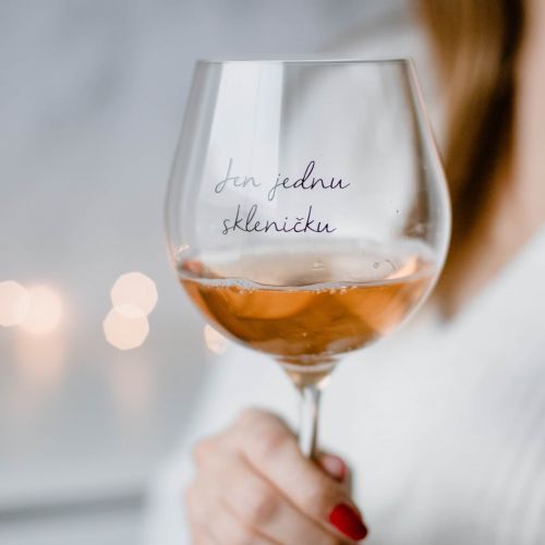 Bella Rose / Velká sklenice na víno Jen jednu skleničku