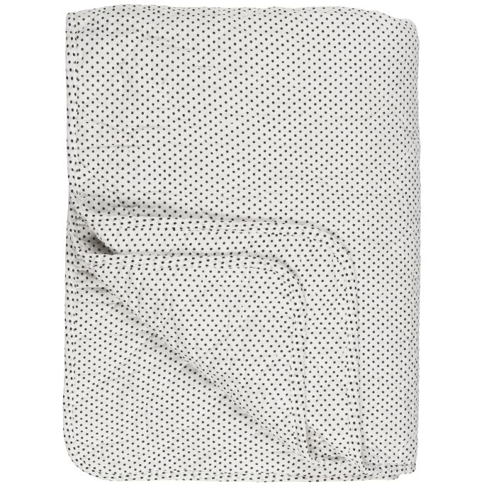 IB LAURSEN / Prošívaný přehoz White Black Dots 130x180 cm