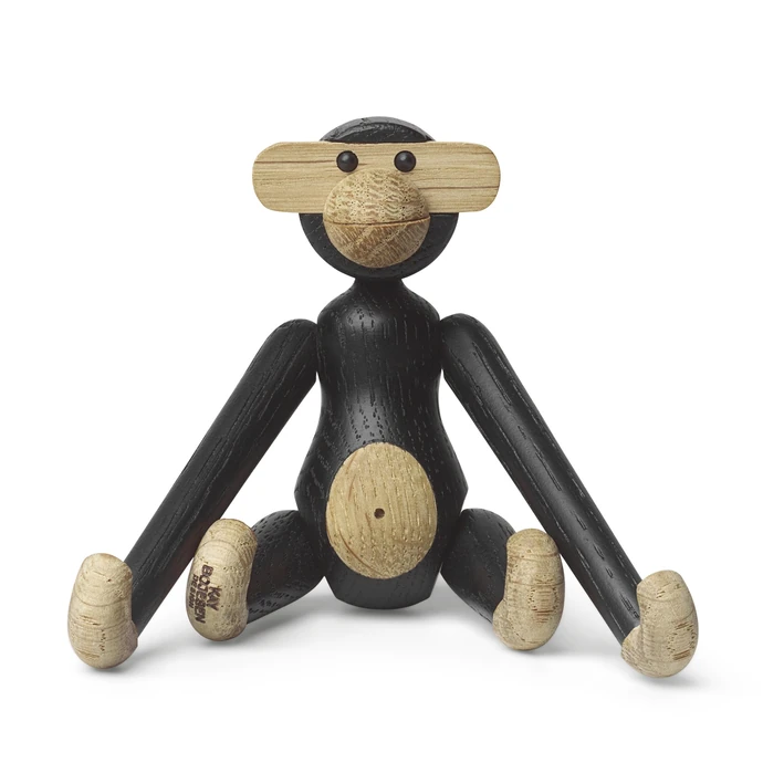 Kay Bojesen Denmark / Drevená opička Monkey Mini Dark Oak 9,5 cm