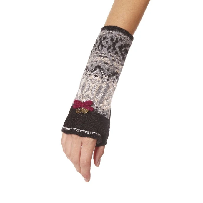 ODD MOLLY / Pletené návleky na ruce - dark grey 262