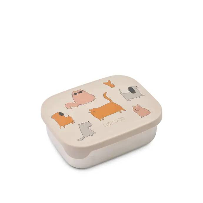 LIEWOOD / Svačinový box Arthur Cats and Dogs 900 ml