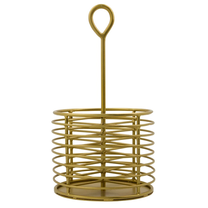 House Doctor / Kovový stojan na příbory Lela Antique Brass