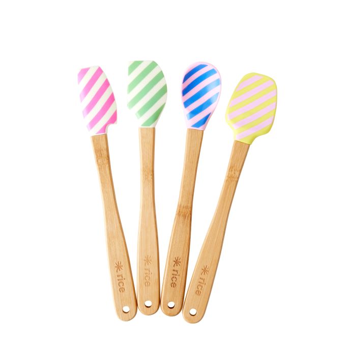 rice / Malé silikónové stierky Multicolor - set 4 ks