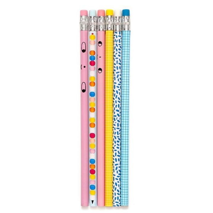 PETIT MONKEY / Sada detských ceruziek Funky Colors - 6 ks