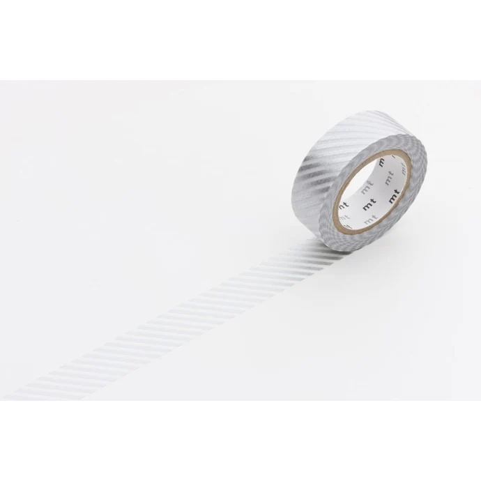 mt / Designová samolepiaca páska Stripe silver