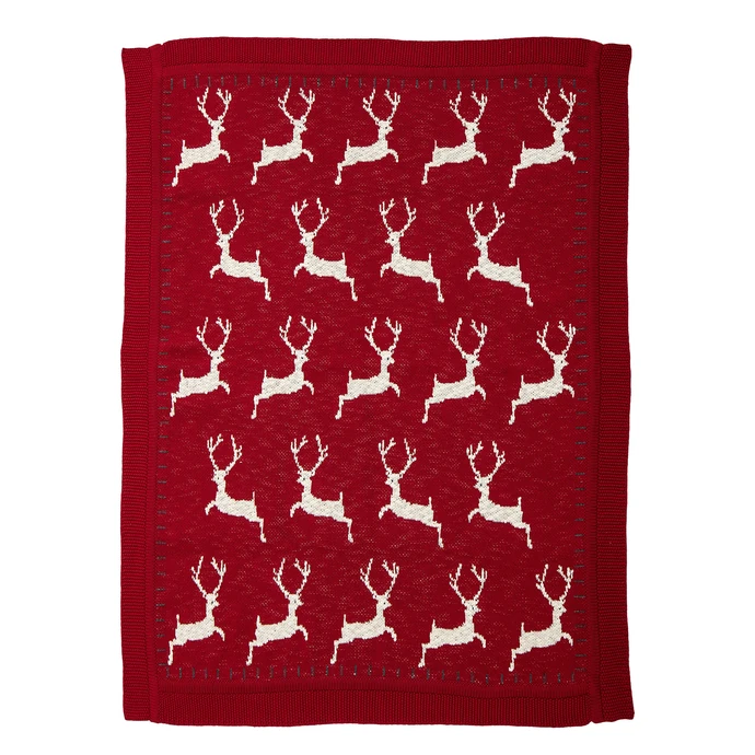 Bloomingville / Detská bavlnená deka Christmas Reindeer