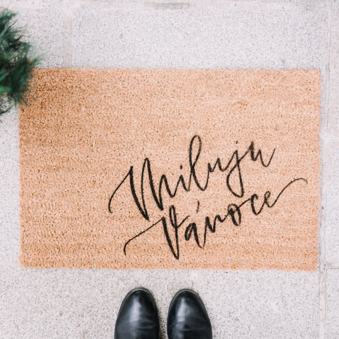 Artsy Doormats / Vianočná rohožka Miluju Vánoce - CZ