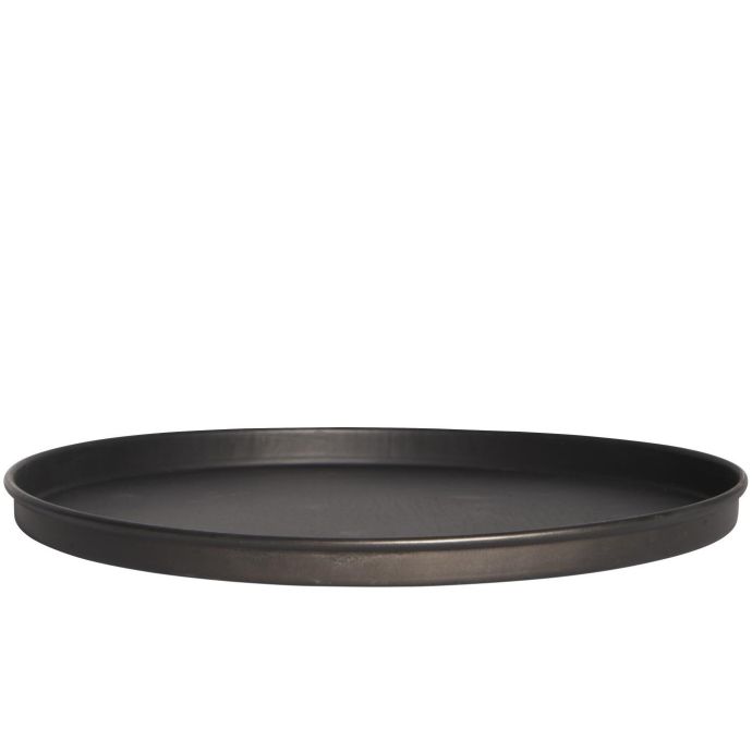 IB LAURSEN / Kovová dekoratívna tácka Factory Black Ø22 cm