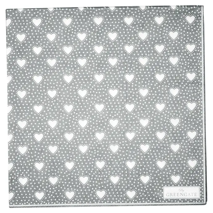 GREEN GATE / Papírové ubrousky Penny Grey 20 ks