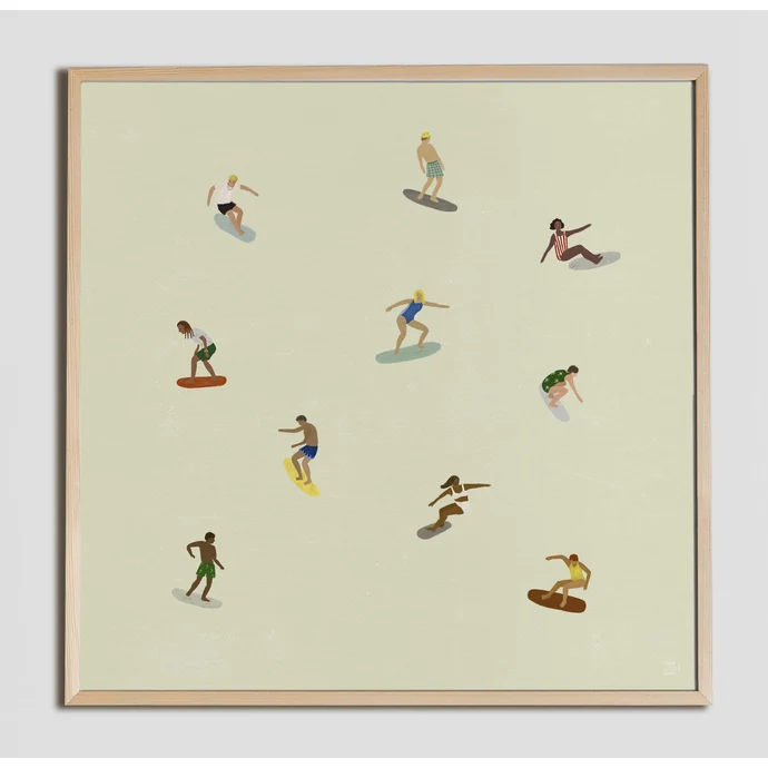 Fine Little Day / Autorský plagát Surfers by Elisabeth Dunker 40 x 40 cm