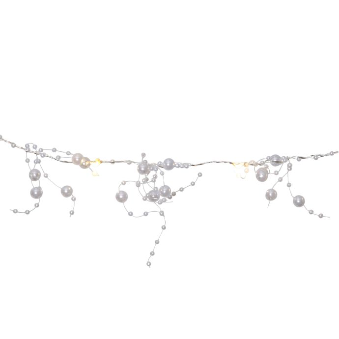 STAR TRADING / Světelný LED řetěz White pearls Dew Drops