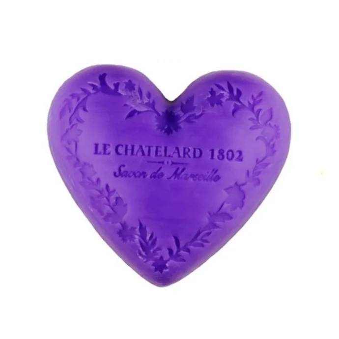 LE CHATELARD / Marseillské mydlo Heart - fialka a ostružiny 100gr