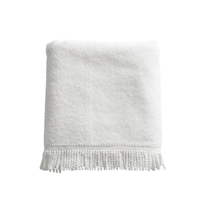 Tine K Home / Bílý ručník Fringes 50x100 cm