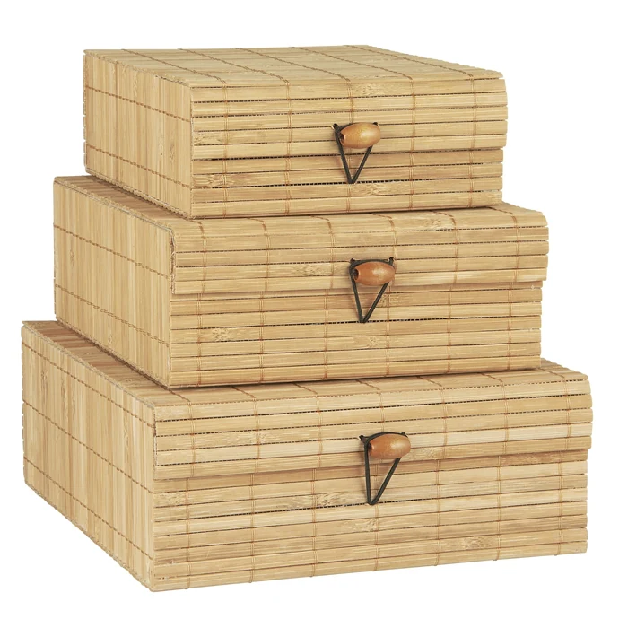 IB LAURSEN / Bambusový úložný box – set 3 ks