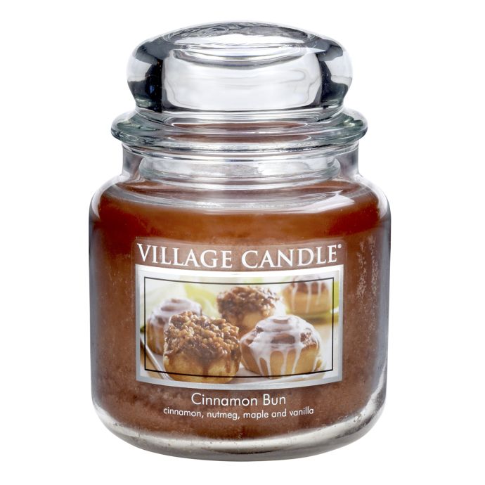 VILLAGE CANDLE / Sviečka v skle Cinnamon Bun - stredná