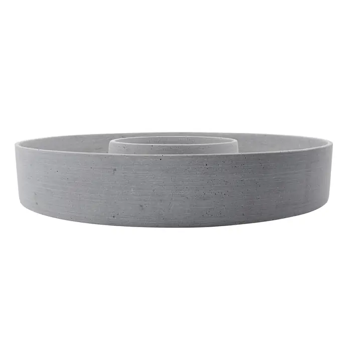 House Doctor / Svícen The Ring Grey Polystone 45 cm