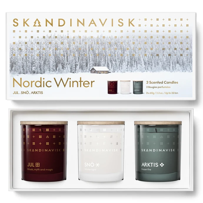 SKANDINAVISK / Dárková sada mini svíček Nordic Winter 3 x 65 g