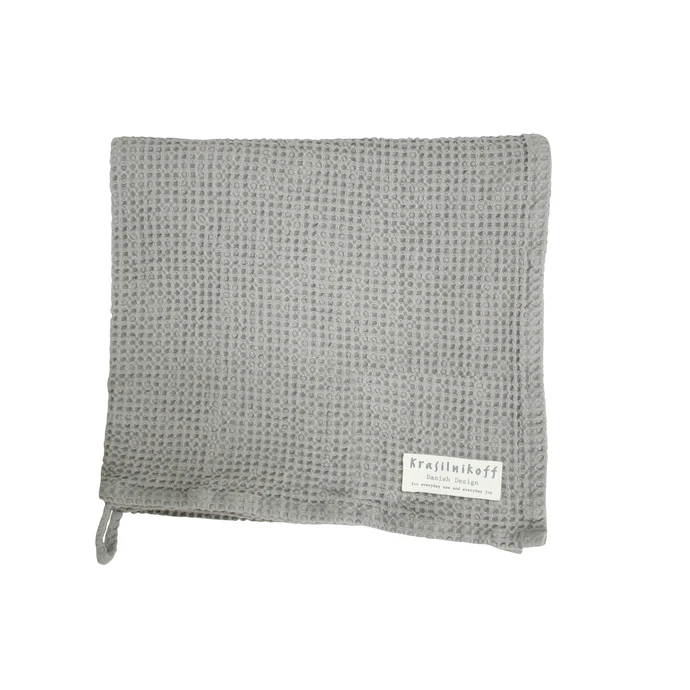 Krasilnikoff / Bavlnený uterák Waffle Grey - 70 x 120 cm