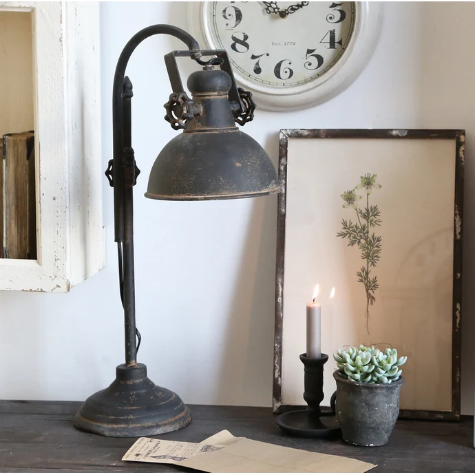 Chic Antique / Stolní lampa Factory Antique Black 53cm