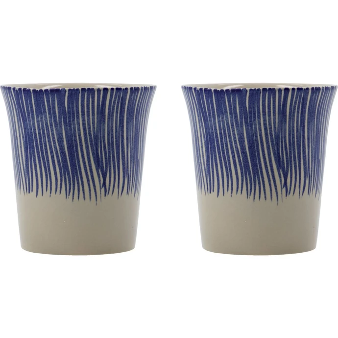 House Doctor / Kameninový hrnček Diva Blue 250 ml – set 2 ks