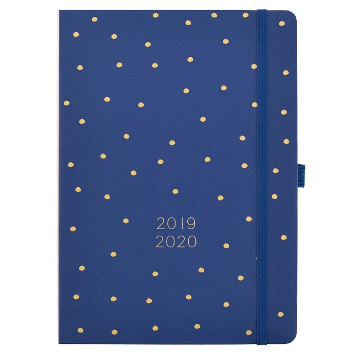 Busy B / Denný diár 2019/2020 Blue & Gold Dots