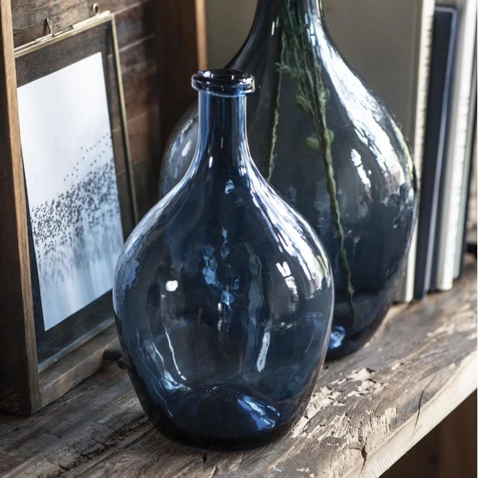 IB LAURSEN / Sklenená váza Balloon Blue Glass