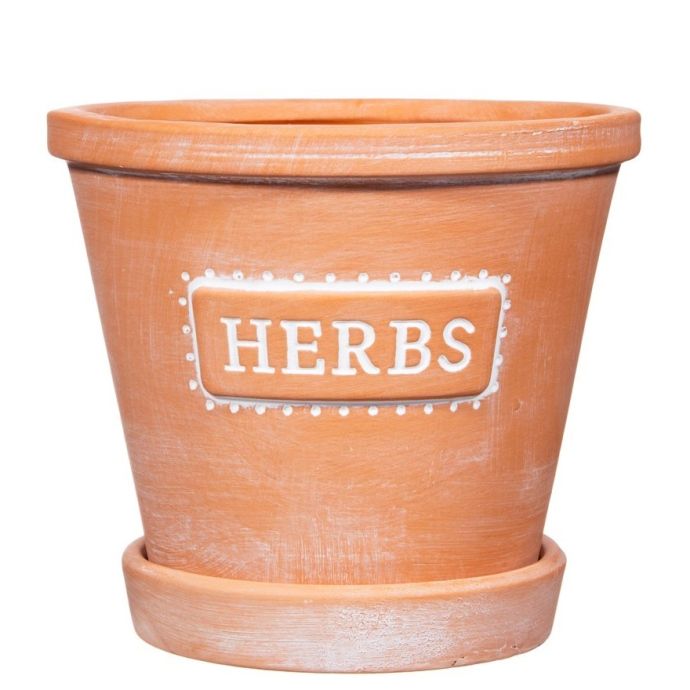 sass & belle / Keramický kvetináč s podmiskou Herbs