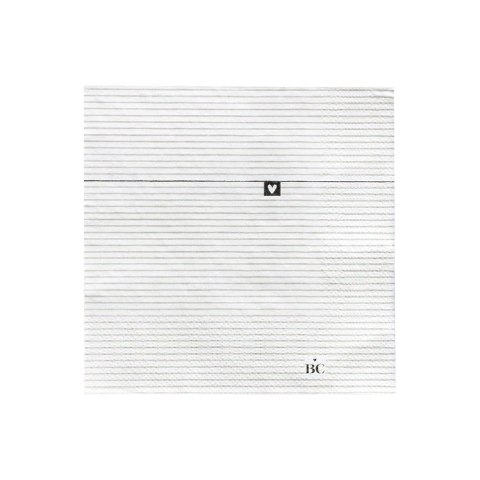 Bastion Collections / Papírové ubrousky Stripes Titane Small - 20 ks
