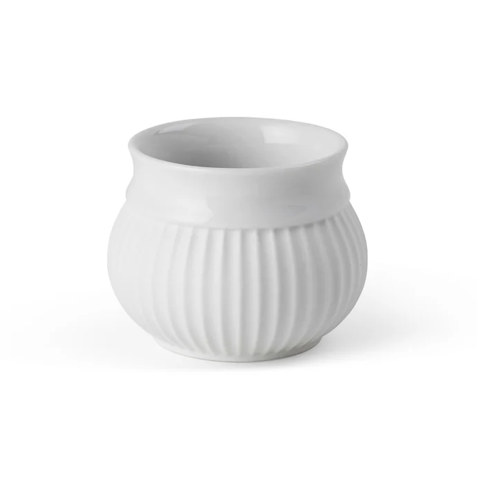 LYNGBY / Porcelánový svícen na čajovou svíčku Curve White