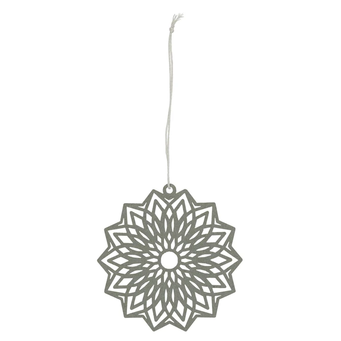 Ib Laursen / Závěsná papírová ozdoba Flower Grey 8 cm