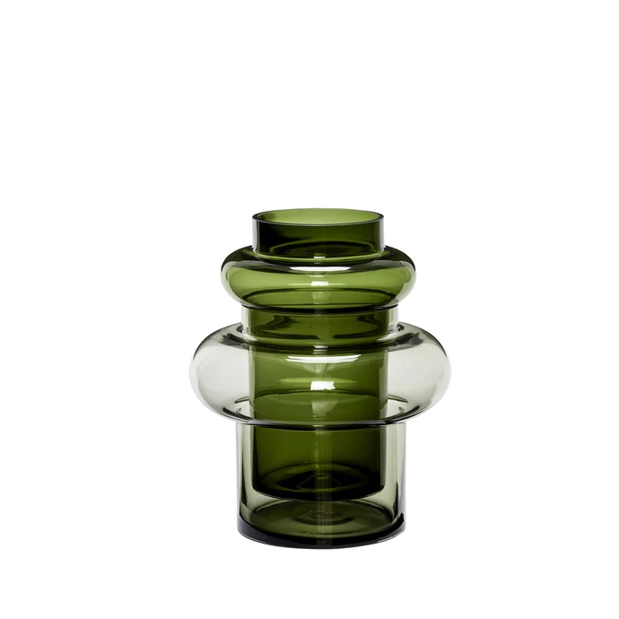 Hübsch / Sklenená váza Green Glass 22 cm