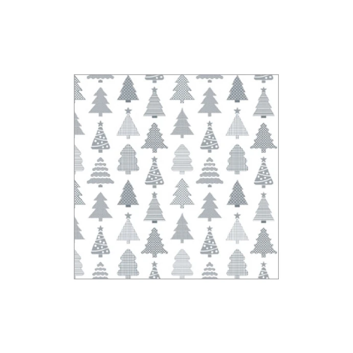 Krasilnikoff / Papierové obrúsky Christmas Trees Grey