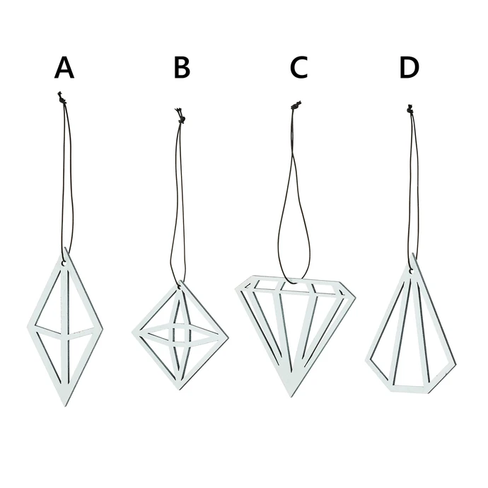 Bloomingville / Závesné geometrické ozdoby Diamond