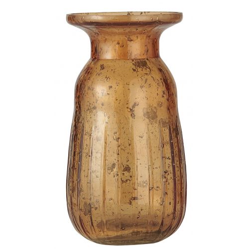 IB LAURSEN / Sklenená váza Pebbled Glass Amber