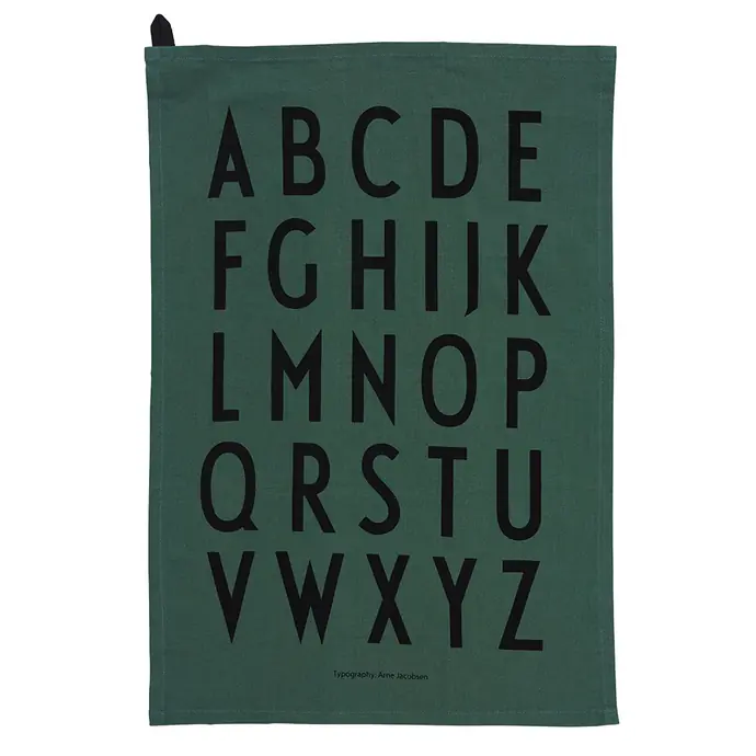 DESIGN LETTERS / Designová bavlněná utěrka Green set 2 ks