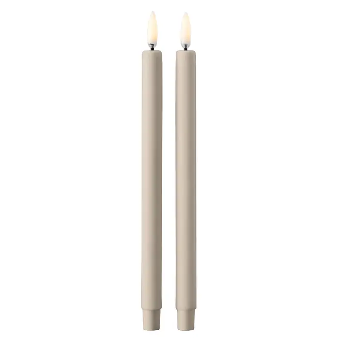 STOFF NAGEL / Voskové LED svíčky Sand – set 2 ks