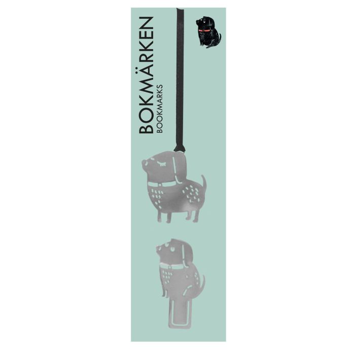 pluto produkter / Kovová záložka Funny Dog Silver- set 2 ks
