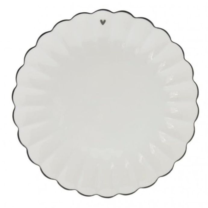 Bastion Collections / Keramický talíř Pleated White 23 cm
