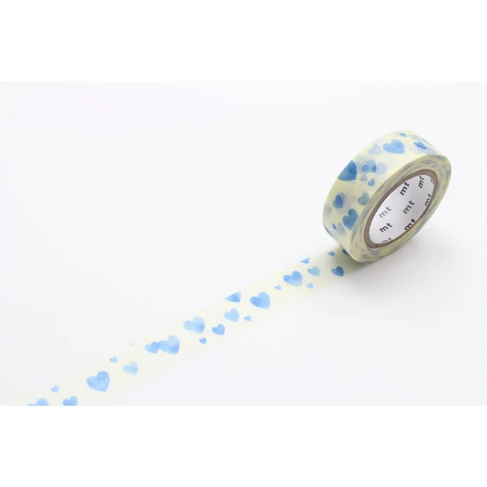 mt / Japonská papírová páska Heart Stamp Blue